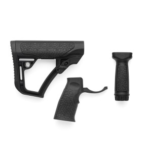 Daniel Defense Buttstock, Pistol Grip, & Vertical Foregrip Combo - Black