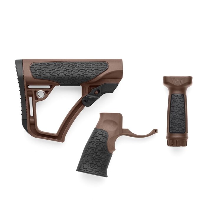 Daniel Defense Buttstock, Pistol Grip, & Vertical Foregrip Combo - Mil Spec+