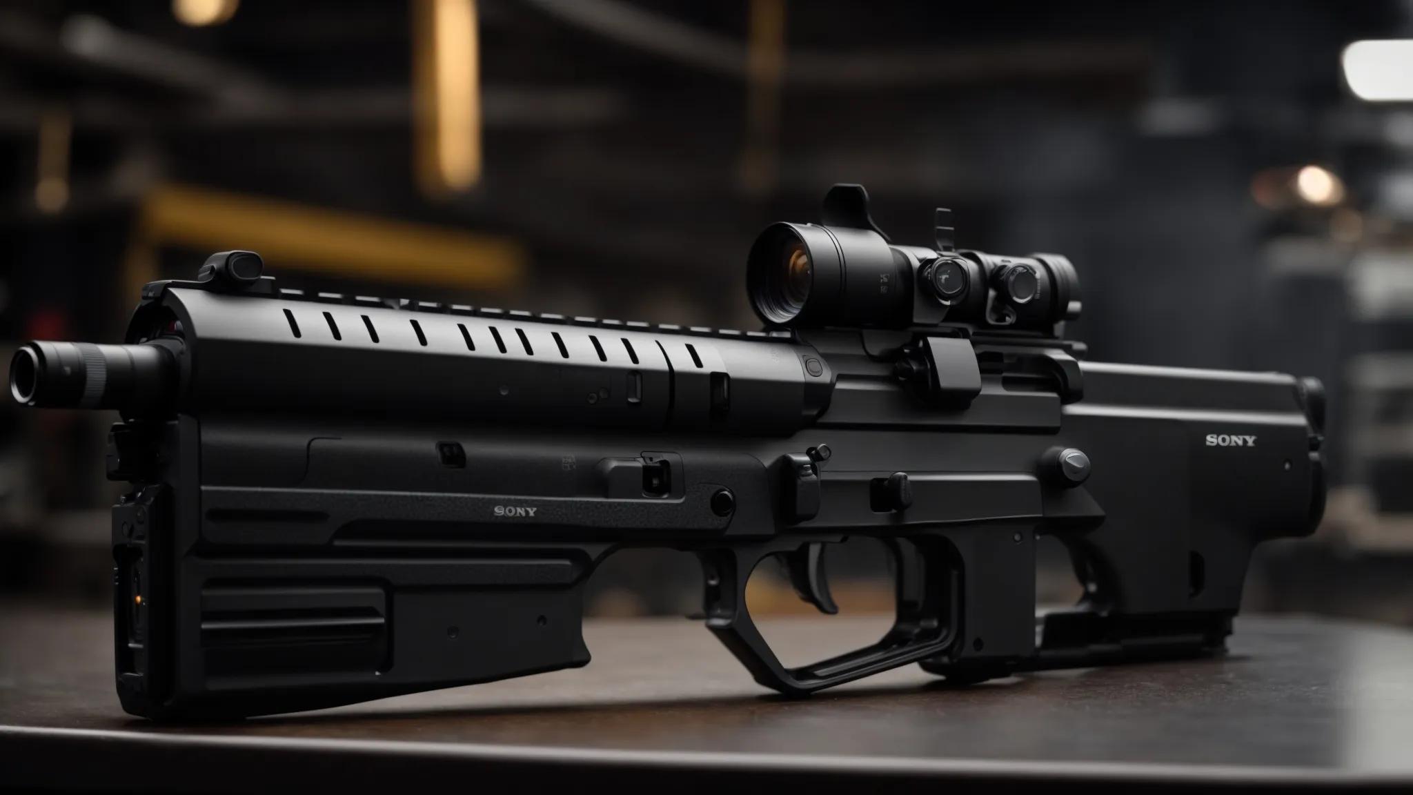 a compelling close-up of a stripped firearm receiver set, prominently displayed against a stark background, showcasing its intricate design and texture while emphasizing the importance of legal compliance in firearm assembly.